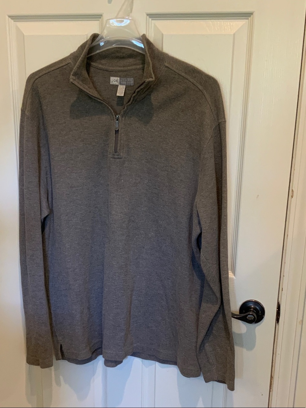 Joseph Abboud Men's Charcoal Gray Half-Zip Sweater
